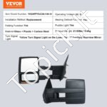 Elektriniai šildomi veidrodėliai su posūkiais, juodi, 2004–2014 m. Ford - Image 6