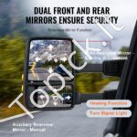 Elektriniai šildomi veidrodėliai su posūkiais, juodi, 2008–2016 m. Ford - Image 3