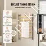 Elektrinis gyvatukas-kopėtėlės, 8 strypų, 80 x 50 cm, juodo matinio plieno - Image 2