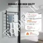 Elektrinis gyvatukas-kopėtėlės, 8 strypų, 80 x 50 cm, juodo matinio plieno - Image 3