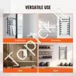 Elektrinis gyvatukas-kopėtėlės, 8 strypų, 80 x 50 cm, juodo matinio plieno - Image 5