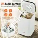 Elektrinis rankšluosčių šildytuvas kibiro formos, 20L, 320 x 320 x 470 mm, baltas - Image 3