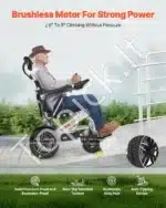Elektrinis sulankstomas vežimėlis, 136 kg, reguliuojamas atlošas, 21 km nuotolis - Image 5