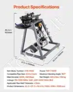 Elektrinis vamzdžių lenkimo staklės, 750W, su 6L hidrauliniu cilindru - Image 7