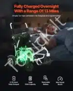 Elektrinis vežimėlis su sulankstomu rėmu, 136 kg, 21 km nuotolis, 53 cm sėdynė - Image 3