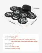 Elektroninis būgnų komplektas su 7 padais ir ausinių jungtimi, juodas, ~43x15x6.85 cm - Image 7