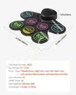 Elektroninis būgnų komplektas su 7 padais, juodas, 50x27x11 cm, su ausinių jungtimi - Image 7