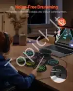 Elektroninis būgnų komplektas su 7 padais, juodas, 50x27x11 cm, su ausinių jungtimi - Image 4