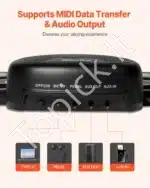 Elektroninis būgnų komplektas su 7 padais, juodas, 50x27x11 cm, su ausinių jungtimi - Image 6