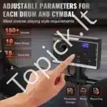 Elektroninių būgnų komplektas su 150 garsų, juodas, skirtas pradedantiesiems ir suaugusiems - Image 4
