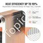 Galingas 100 Plokštelių Šilumokaitis 1 1/4" MNPT (301x126x246 mm) | 316L Nerūdijantis Plienas/Varis | 1100-1260 K BTU/val. Galia - Image 2