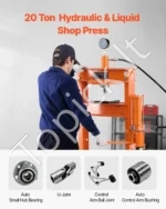 Galingas Hidraulinis-Pneumatinis Presas 20T Dirbtuvėms | 145 mm Eiga | Oranžinis H-Rėmo Plienas - Image 2