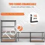 Garažo lentynos/steležai, 5 pakopos, 122x61x183 cm, 907 kg - Image 4