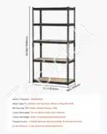 Garažo lentynos / stelažai, 5 pakopos, 81.3x40.6x159.6 cm, 907 kg - Image 7