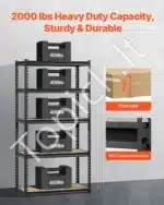 Garažo lentynos / stelažai, 5 pakopos, 81.3x40.6x159.6 cm, 907 kg - Image 2