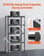 Garažo lentynos / stelažai, 5 pakopos, 91.4x45.7x182.8 cm, 907 kg - Image 2