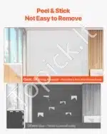 Garso izoliacinės plokštės, 18 vnt. / 30x30x1 cm, baltos - Image 3