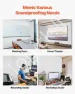 Garso izoliacinės plokštės, 18 vnt. / 30x30x1 cm, baltos - Image 5