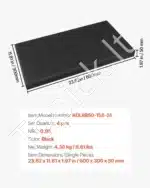 Garso izoliacinės plokštės, 4 vnt. / 60x30x5 cm, juodos - Image 7