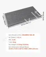 Garso izoliacinės plokštės, 4 vnt. / 60x30x5 cm, pilkos - Image 7