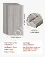 Garso izoliacinės plokštės, 5 vnt. / 120x60x1 cm, smėlio spalvos - Image 7