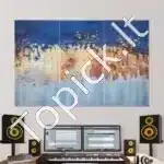 Garso izoliacinės plokštės, 6 vnt.  60x60 cm, tapybos imitacija - Image 8