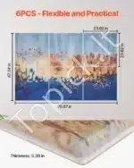 Garso izoliacinės plokštės, 6 vnt.  60x60 cm, tapybos imitacija - Image 6