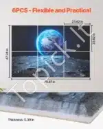 Garso izoliacinės plokštės, 6 vnt. / 60x60 cm - Image 6