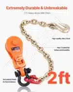 Gervės skriemulio blokas su grandine, 2 t / 4.5 t - Image 2