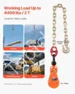 Gervės skriemulio blokas su grandine, 2 t / 4.5 t - Image 3