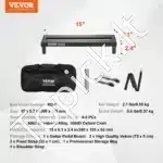 Gitaros efektų pedalboardas su dėklu, 380 x 145 mm, juodas aliuminio lydinys - Image 6