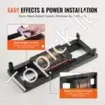 Gitaros efektų pedalboardas su dėklu, 380 x 145 mm, juodas aliuminio lydinys - Image 3