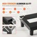 Gitaros efektų pedalboardas su dėklu, 380 x 145 mm, juodas aliuminio lydinys - Image 4