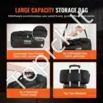 Gitaros efektų pedalboardas su dėklu, 380 x 145 mm, juodas aliuminio lydinys - Image 5