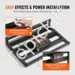 Gitaros pedalboardas su dėklu, 508 x 280 mm, aliuminio lydinys - Image 3