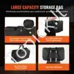 Gitaros pedalboardas su dėklu, 508 x 280 mm, sulankstomas, aliuminio lydinys - Image 5