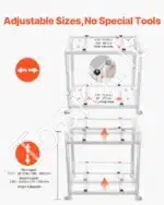 Grindinis Stovas kondicionieriams 900x500x900 mm | Dvigubas Laikiklis 9000–18000 BTU | Cinkuotas Plienas 250 kg - Image 4