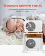 Grindinis Stovas kondicionieriams 900x500x900 mm | Dvigubas Laikiklis 9000–18000 BTU | Cinkuotas Plienas 250 kg - Image 5