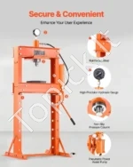 Hidraulinis-Pneumatinis Presas 30T Dirbtuvėms su H-Rėmu | 125mm Eiga  - Image 6