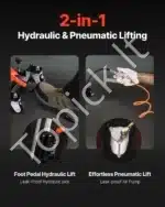 Hidraulinis ir pneumatinis motociklo keltuvas, 680 kg / 11.9-38.1 cm - Image 3
