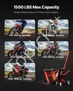 Hidraulinis ir pneumatinis motociklo keltuvas, 680 kg / 11.9-38.1 cm - Image 5