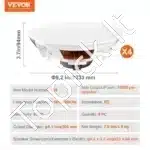 Įleidžiamų garsiakalbių komplektas 4 vnt, 20 cm, 100W, baltas - Image 6