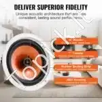 Įleidžiamų garsiakalbių komplektas 4 vnt, 20 cm, 100W, baltas - Image 2