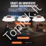 Įleidžiamų garsiakalbių komplektas 4 vnt, 20 cm, 100W, baltas - Image 5