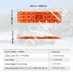 Ištraukimo lentos purvui / sniegui, 2 vnt., oranžinės - Image 6