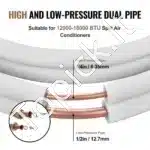Mini Split Pajungimo Komplektas 15.24 m | Vario Vamzdis 6.35/12.7 mm (1/4'' ir 1/2'') | 12000–18000 BTU - Image 3
