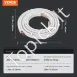 Izoliuotų Varinių Vamzdžių Komplektas Mini Split AC | 7,6 m (25 Pėdos) | 1/4 col. x 3/8 col. | Triskart Izoliacija - Image 6