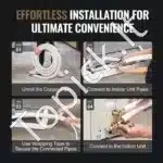 Izoliuotų Varinių Vamzdžių Komplektas Mini Split AC | 7,6 m (25 Pėdos) | 1/4 col. x 3/8 col. | Triskart Izoliacija - Image 5