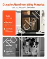 Juodas aliuminio RV durų tinklelis nuo vabzdžių, skirtas naminiams gyvūnams, 571 x 508 mm - Image 3