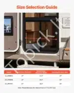 Juodas aliuminio RV durų tinklelis nuo vabzdžių, skirtas naminiams gyvūnams, 622 x 508 mm - Image 5